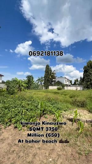 Plot for sale in Bahari Beach, Dar Es Salaam sqm 3750 Plot for sale in Bahari Beach, Dar Es Salaam sqm 3750
