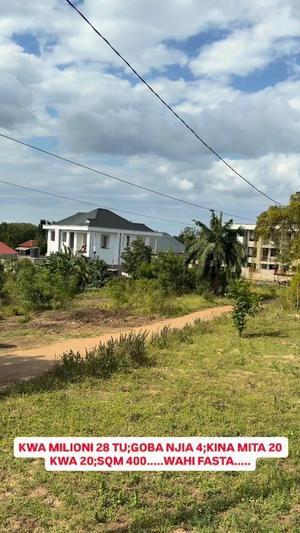 Kiwanja kinauzwa Goba Njia 4, Dar Es Salaam sqm 400
