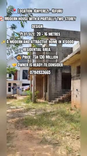 Nyumba inauzwa Kinyerezi Kifuru, Dar Es Salaam (320 sqm) Nyumba inauzwa Kinyerezi Kifuru, Dar Es Salaam (320 sqm)