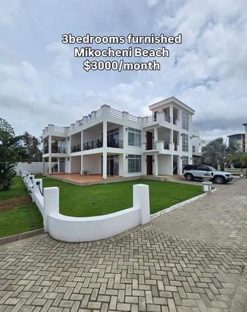 Apartment (Furnished) ya vyumba vitatu inapangishwa Mikocheni Beach, Dar Es Salaam