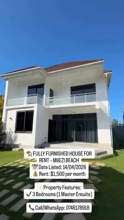 3 Bedrooms Furnished House for Rent in Mbezi Beach Rainbow, Dar Es Salaam