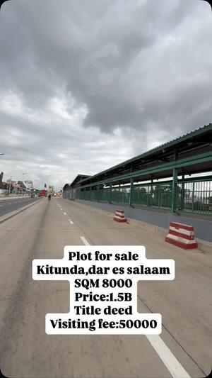 Kiwanja kinauzwa Kitunda, Dar Es Salaam sqm 8000 Kiwanja kinauzwa Kitunda, Dar Es Salaam sqm 8000