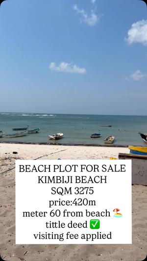 Beach Plot kinauzwa Kimbiji Beach, Dar Es Salaam (3275 sqm) Beach Plot kinauzwa Kimbiji Beach, Dar Es Salaam (3275 sqm)