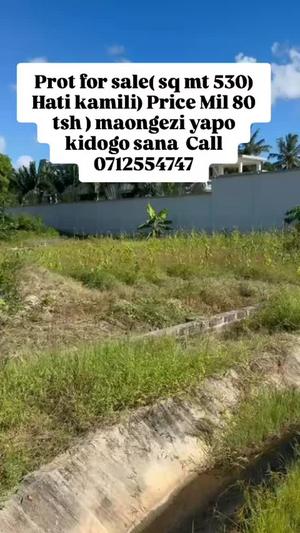 Kiwanja kinauzwa Kigamboni, Dar Es Salaam sqm 530 Kiwanja kinauzwa Kigamboni, Dar Es Salaam sqm 530