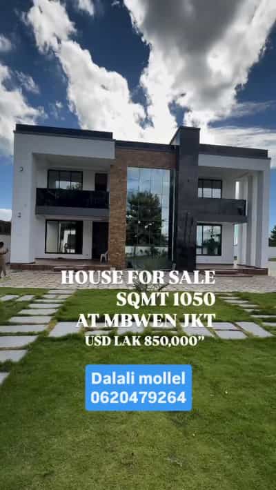 Nyumba ya vyumba vitano inauzwa Mbweni Jkt, Dar Es Salaam (1050 sqm)