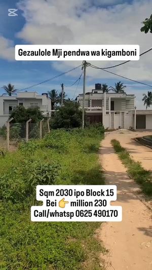 Kiwanja kinauzwa Gezaulole, Dar Es Salaam sqm 2030