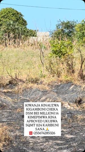 Residential Plot for Sale in Kigamboni Cheka, Dar Es Salaam (1124 sqm)