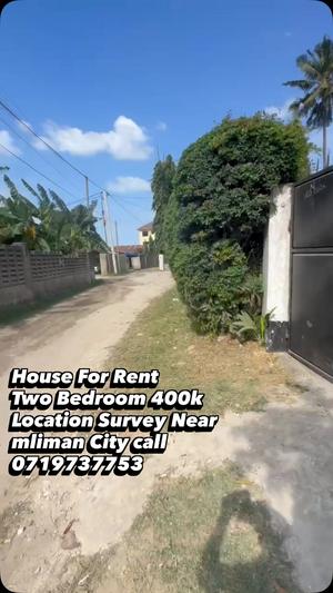 Nyumba ya vyumba viwili inapangishwa Survey, Dar Es Salaam