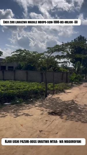 Kiwanja kinauzwa Madale Mbopo, Dar Es Salaam (1000 sqm) Kiwanja kinauzwa Madale Mbopo, Dar Es Salaam (1000 sqm)