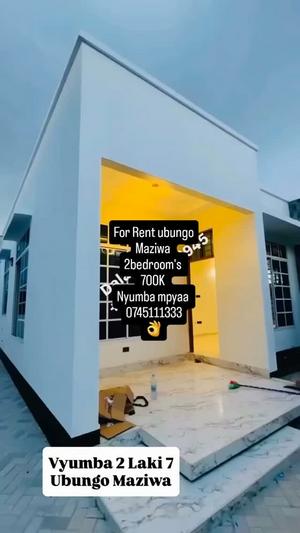 Nyumba ya vyumba viwili inapangishwa Ubungo Maziwa, Dar Es Salaam