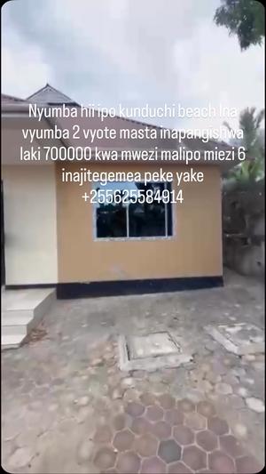 Nyumba ya vyumba viwili inapangishwa Kunduchi Beach, Dar Es Salaam