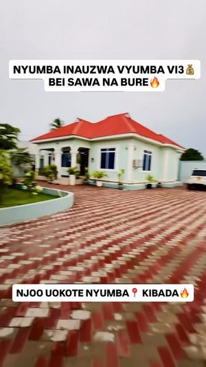 Nyumba ya vyumba vitatu inauzwa Kigamboni Kibada (Kisarawe Tu), Dar Es Salaam (700 sqm)