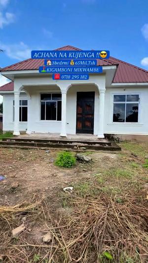 3 Bedrooms House for Sale in Kigamboni Mikwambe, Dar Es Salaam (600 sqm)