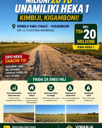 Farm for Sale in Kimbiji kwa Chale, Dar Es Salaam (1 acre) Farm for Sale in Kimbiji kwa Chale, Dar Es Salaam (1 acre)