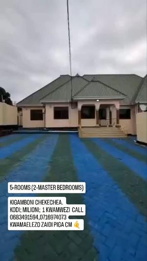 Nyumba ya vyumba vitano inapangishwa Kigamboni Chekechea, Dar Es Salaam