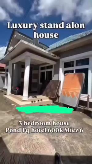 Nyumba ya vyumba vitatu inapangishwa Tabata Majumba Sita, Dar Es Salaam