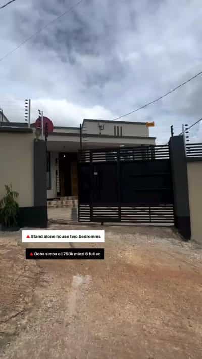 Nyumba ya vyumba viwili inapangishwa Goba Simba Oil, Dar Es Salaam