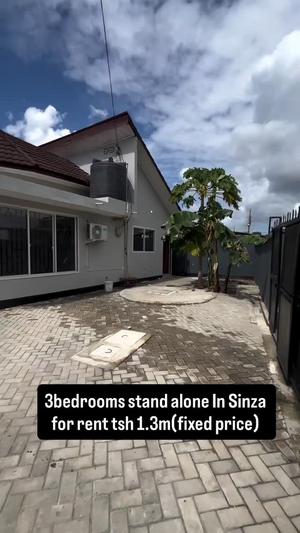 Nyumba/Apartment ya vyumba vitatu inapangishwa Sinza, Dar Es Salaam