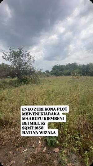 Plot for sale in Mbweni Kiembeni, Dar Es Salaam sqm 1650 Plot for sale in Mbweni Kiembeni, Dar Es Salaam sqm 1650