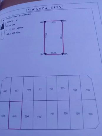 Kiwanja kinauzwa Buhongwa Musabe, Mwanza sqm 1242 Kiwanja kinauzwa Buhongwa Musabe, Mwanza sqm 1242