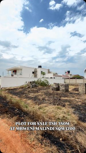 Kiwanja kinauzwa Mbweni Malindi, Dar Es Salaam (1200 sqm) Kiwanja kinauzwa Mbweni Malindi, Dar Es Salaam (1200 sqm)
