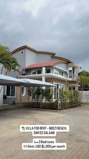 Villa ya vyumba vitatu inapangishwa Mbezi Beach, Dar Es Salaam Villa ya vyumba vitatu inapangishwa Mbezi Beach, Dar Es Salaam