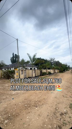 Residential Plot for Sale in Mbezi Beach Chini, Dar Es Salaam (760 sqm)