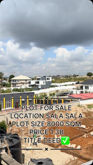 Kiwanja kinauzwa Sala Sala, Dar Es Salaam sqm 8000 Kiwanja kinauzwa Sala Sala, Dar Es Salaam sqm 8000