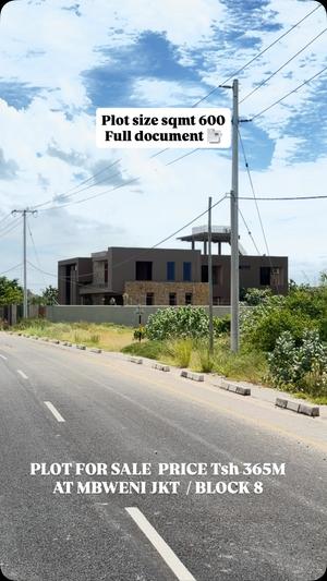Plot for sale in Mbweni Jkt, Dar Es Salaam sqm 600
