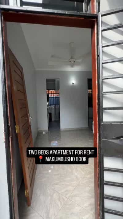 Apartment ya vyumba viwili inapangishwa MAKUMBUSHO, Dar Es Salaam
