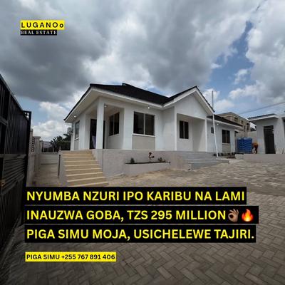 Nyumba ya vyumba vitatu inauzwa Goba Njia Ya Mbezi Beach Masana, Dar Es Salaam