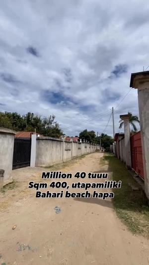 Plot for sale in Bahari Beach, Dar Es Salaam sqm 400