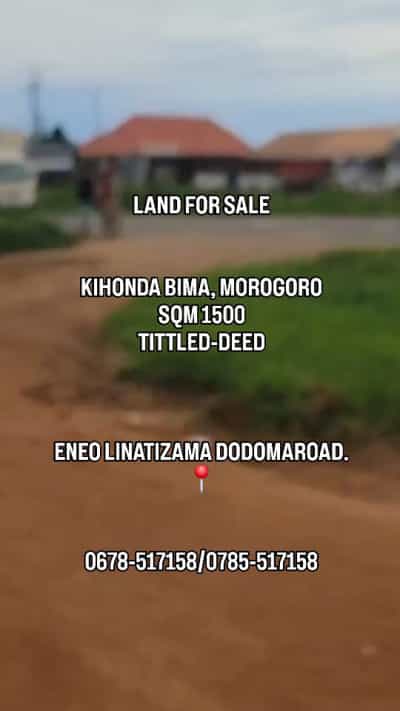 Kiwanja (Industrial Plot) inauzwa Kihonda Bima, Morogoro (1500 sqm)