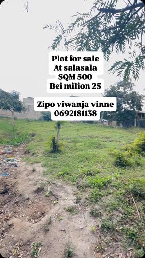 Residential Plots for Sale in Salasala, Dar Es Salaam (500 sqm)