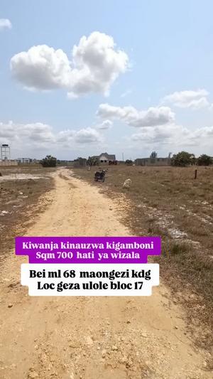 Residential Plot for Sale in Kigamboni Geza Ulole Block 17, Dar Es Salaam