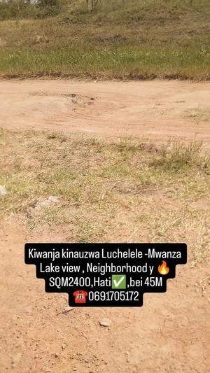 Kiwanja kinauzwa Luchelele, Mwanza sqm 2400