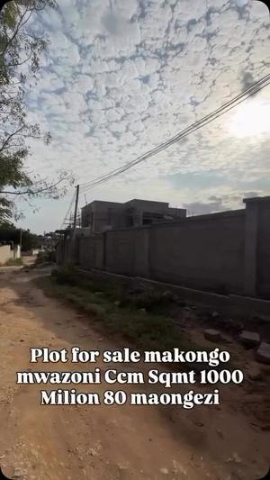 Plot for sale in Makongo Mwanzoni CCM, Dar Es Salaam sqm 1000