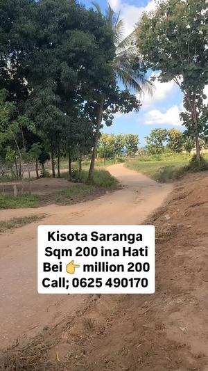 Kiwanja kinauzwa Kisota Saranga, Dar Es Salaam sqm 200 Kiwanja kinauzwa Kisota Saranga, Dar Es Salaam sqm 200