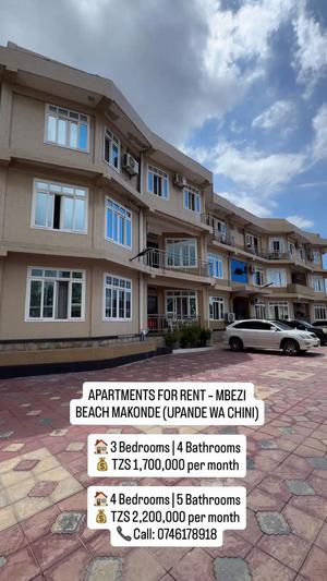 Nyumba/Apartment ya vyumba vinne inapangishwa Mbezi Beach Makonde, Dar Es Salaam Nyumba/Apartment ya vyumba vinne inapangishwa Mbezi Beach Makonde, Dar Es Salaam