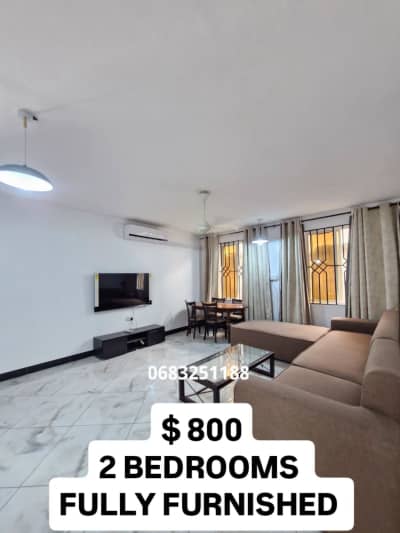 3 Bedrooms Furnished House/Apartment for Rent in Mikocheni, Dar Es Salaam