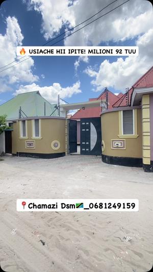 Nyumba ya vyumba vitatu inauzwa Chamazı Mbagala, Dar Es Salaam Nyumba ya vyumba vitatu inauzwa Chamazı Mbagala, Dar Es Salaam