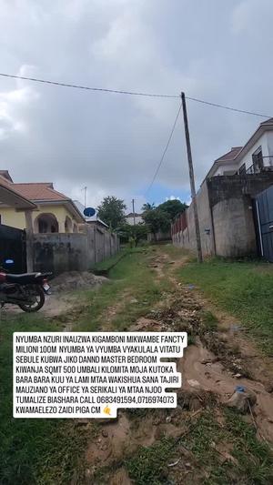 Nyumba ya vyumba vitatu inauzwa Mikwambe, Dar Es Salaam (500 sqm)
