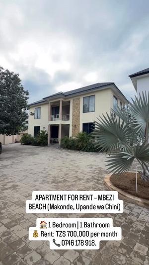 Apartment ya chumba kimoja inapangishwa Mbezi Beach Makonde, Dar Es Salaam Apartment ya chumba kimoja inapangishwa Mbezi Beach Makonde, Dar Es Salaam