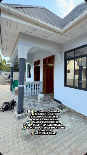 Nyumba ya vyumba viwili inapangishwa Goba Road Njiapanda Ya Makabe /Msakuzi, Dar Es Salaam Nyumba ya vyumba viwili inapangishwa Goba Road Njiapanda Ya Makabe /Msakuzi, Dar Es Salaam