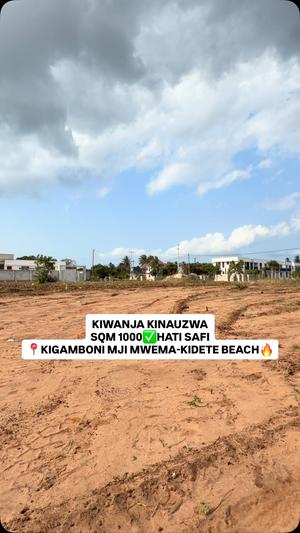 Kiwanja kinauzwa Kigamboni Kidete Beach, Dar Es Salaam (1000 sqm)
