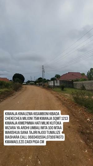 Residential Plot for Sale in Kigamboni Kibada, Dar Es Salaam (1213 sqm) Residential Plot for Sale in Kigamboni Kibada, Dar Es Salaam (1213 sqm)