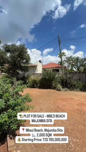 Kiwanja kinauzwa Mbezi Beach Majumba Sita, Dar Es Salaam sqm 2000 Kiwanja kinauzwa Mbezi Beach Majumba Sita, Dar Es Salaam sqm 2000