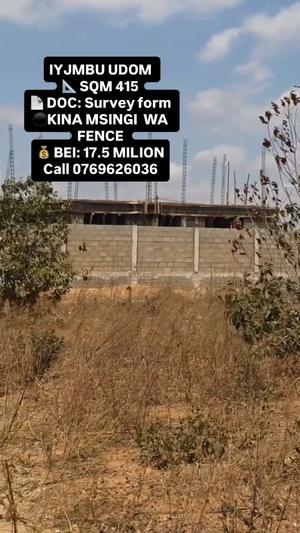 Residential Plot for Sale in Udom, Dodoma (415 sqm) Residential Plot for Sale in Udom, Dodoma (415 sqm)
