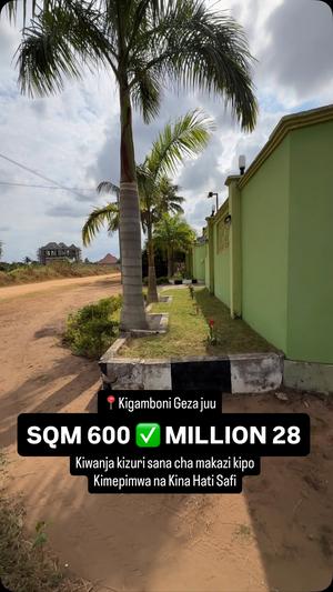 Plot for sale in Kigamboni, Dar Es Salaam sqm 600