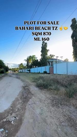Kiwanja kinauzwa Bahari Beach, Dar Es Salaam sqm 870